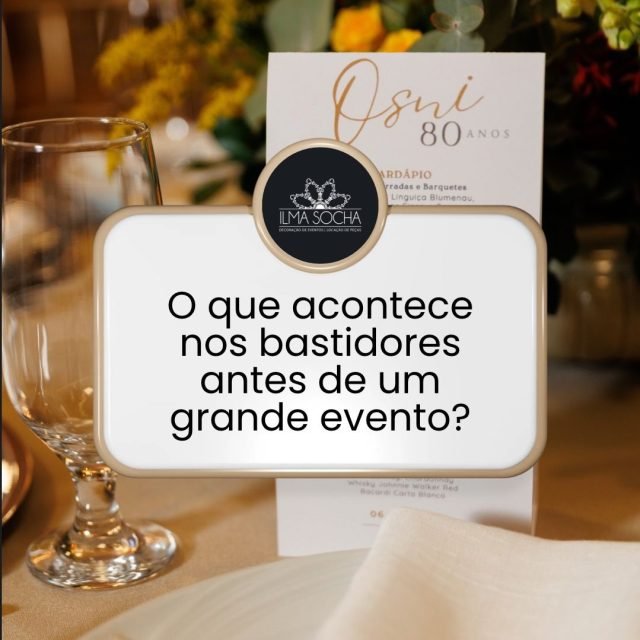 Antes de um evento acontecer, ele já foi pensado em cada detalhe.
O que parece simples aos olhos é resultado de escolhas estratégicas que ninguém vê, mas todo mundo sente.
É isso que transforma um espaço em experiência.
Ilma Socha Decorações o invisível faz a diferença.
#DecoraçãoDeEventos #Bastidores #EventosComElegância #Cenografia #Joinville